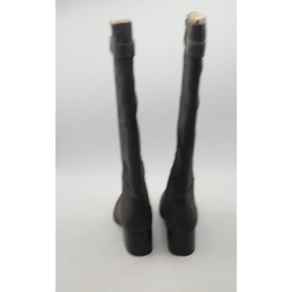 NEW Lifestride Daring Women's 8 Knee High Boots Gray Suede Square Heel - Picture 8 of 9